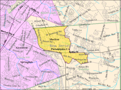 Census Bureau map of Marlton, New Jersey