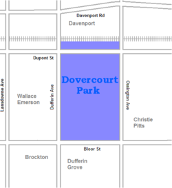Location of Dovercourt Park