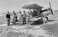 طائرة حربية نوعFiat CR32 تستعد للاقلاع من بنغازي 1941
