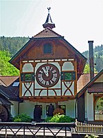 Schonachbach (Triberg). Completed in 1994, it is the world's largest cuckoo clock, a distinction it has held since 1997, when entered the Guinness Book of Records.[11]