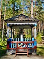 19th century Latgalian Catholic wayside shrine at The Ethnographic Open-Air Museum of Latvia