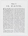 «Il Caffè», Milano 1764.