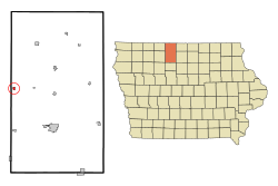 Location of Fenton, Iowa