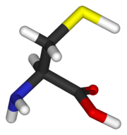 Chemical structure of the amino acid cysteine