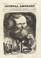 Arsène Houssaye caricature by Nadar et Darjou for Le Journal amusant n°328, 12 April 1862.