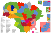 Single-member constituencies – seats won after the second round