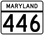 Maryland Route 446 marker