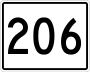 State Route 206 marker