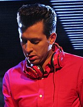 Mark Ronson with headphones.