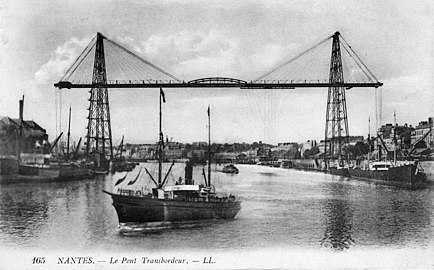 Le pont transbordeur, vers 1914.