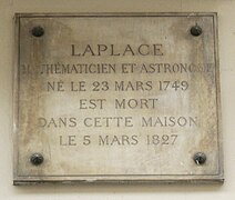 Plaque au n°108 rue du Bac.