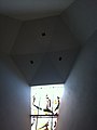 Congregation Rodef Sholom's hexagonal high ceiling.