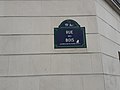 Plaque de la rue.