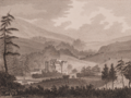Sketch of Monzie Castle by John Claude Nattes, 1804