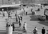 Poliskur vid Slussen, 1950