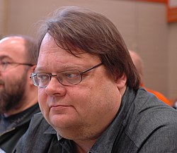 Tapani Hietaniemi Vihreiden puoluekokouksessa 2008.