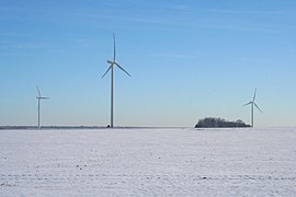 Le parc éolien.