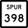 State Highway Spur 398 marker