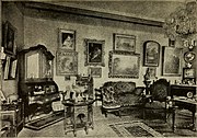 The living room of Weed's New York City home, as depicted in an 1877 magazine article