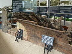 Remains of "Goryanin", the largest wooden schooner produced in Bulgaria in Tsarevo.