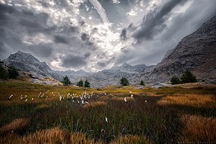 Paysage dans la vallée des Merveilles. Aout 2017.