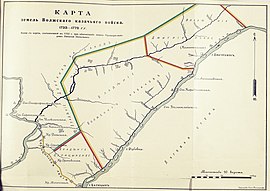 Карта земель Волжского казачьего войска 1733 — 1778 годов