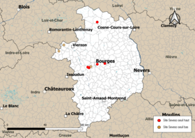 Carte des communes avec sites Seveso