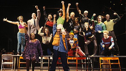 Performance of Rent, an example of LGBT theatre.