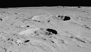 Oblique view facing north from Apollo 16, at a different lighting than the image above.