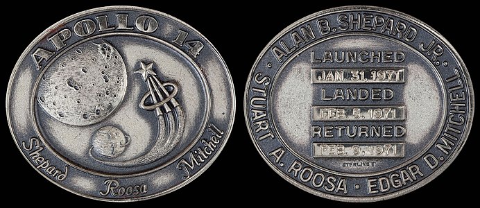 Robbins medallion of Apollo 14, by the Robbins Company