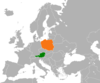 Location map for Austria and Poland.