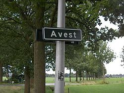 Street sign of Avest