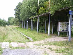 Ruines de l'arrêt de Bütgenbach qui accueillait les trains touristiques.