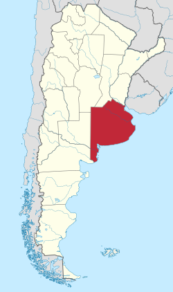 Location of Buenos Aires Province within Argentina