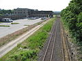 C.N. Railway tracks, LIUNA Station in background