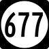 State Route 677 marker