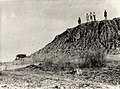 British Officers on top of the demolished Ngundeng Pyramid.