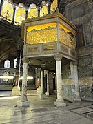 Hünkâr Mahfili (prayer space for the sultan) inside the Hagia Sophia (Turkey)