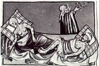 איור של המוות השחור מתוך ספר תנ"ך גרמני משנת 1411