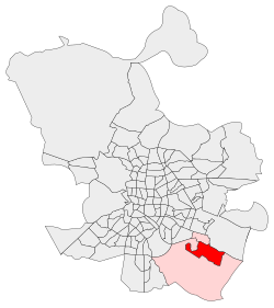 Location of Ensanche de Vallecas