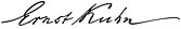 signature d'Ernst Kuhn