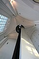 The lift inside the church tower