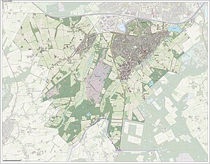 ホールレ市の地形図（2015年6月時点）