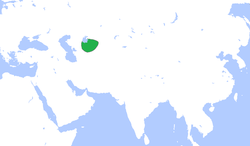 希瓦汗國疆域，約1600年