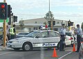 Police attend a minor traffic bingle in Perth