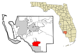 Location in Lee County, Florida