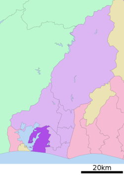 Location of Nishi-ku in Shizuoka