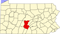 Map of Huntingdon County, Pennsylvania