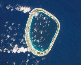 Vue satellite de l'atoll