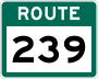 Route 239 marker
